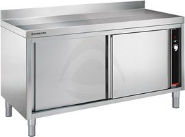 Stainless Steel Work Table on Heated Cupboard