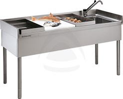 Industrial Stainless Steel Fish Preparation Table with Various Sizes and Types kitchen equipment