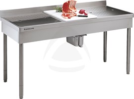 Industrial Stainless Steel Meat Preparation Table with Various Sizes and Types
